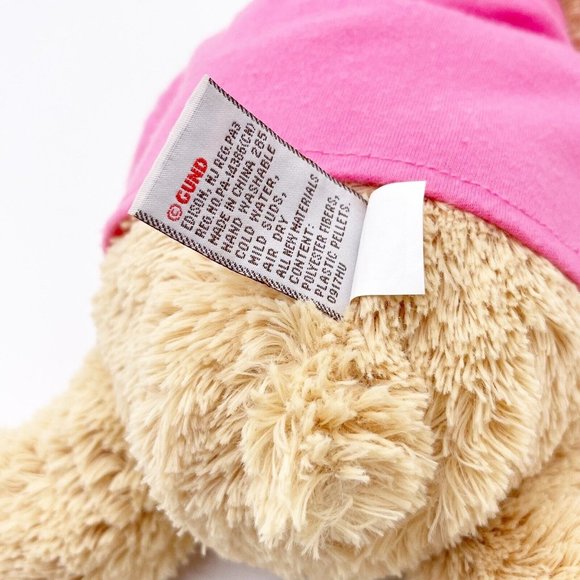 GUND Brown Teddy Bear Plush I'm the Big Sister Pink Shirt Stuffed Animal Toy 12” - Picture 8 of 9